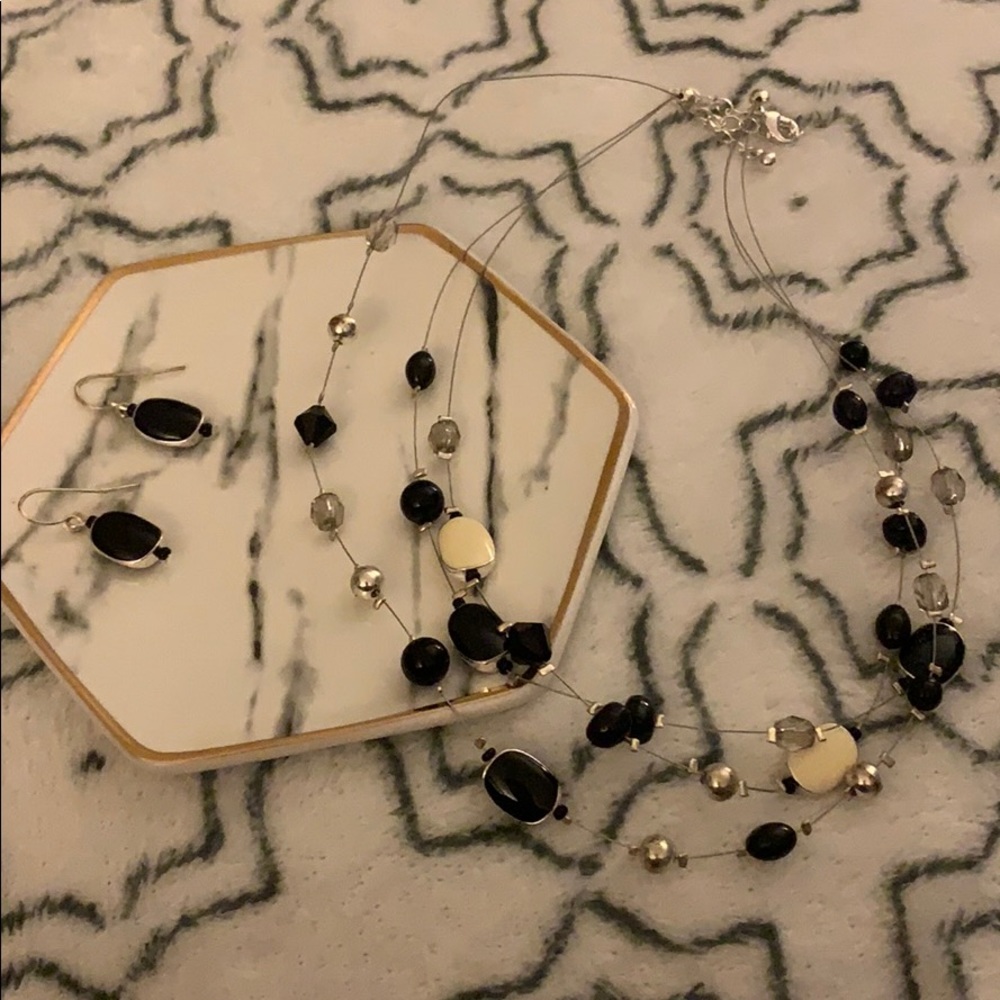 Necklace and earrings